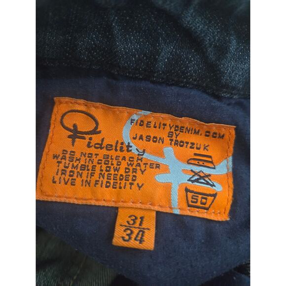 Fidelity Denim Hyacinth Low Waist Trouser Flare Jeans Size 31 Midnight Sapphire - Picture 12 of 12
